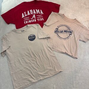 Women’s large tshirts Alabama Coors Blue Moon set of 3 short sleeve